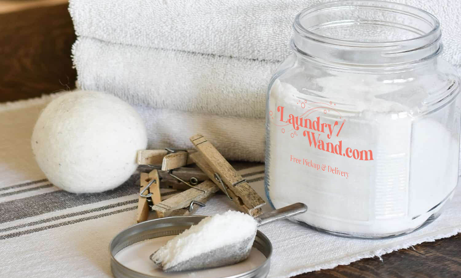 Zero packaging, Homemade eco-friendly detergent offered at Laundy Wand Laundromat.