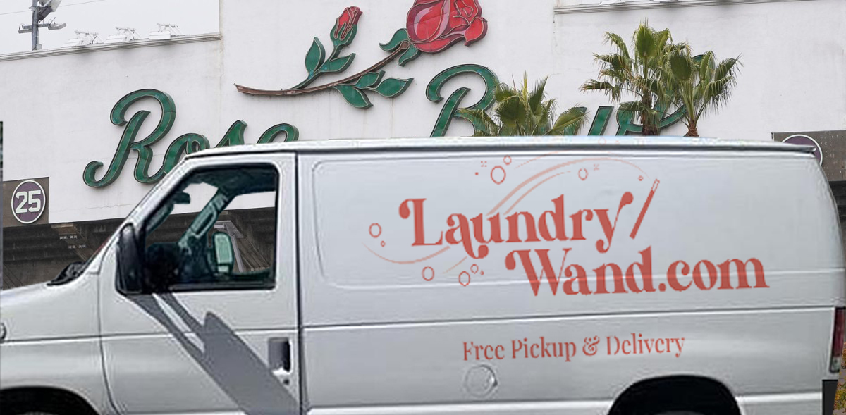 Laundry Wand - Delivery van parked outside the Pasadena Rose Bowl